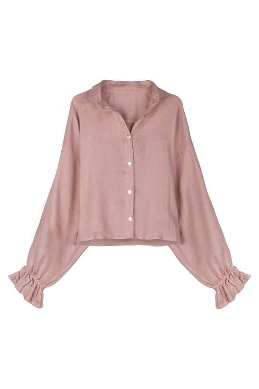 Nina linen shirt | Blush